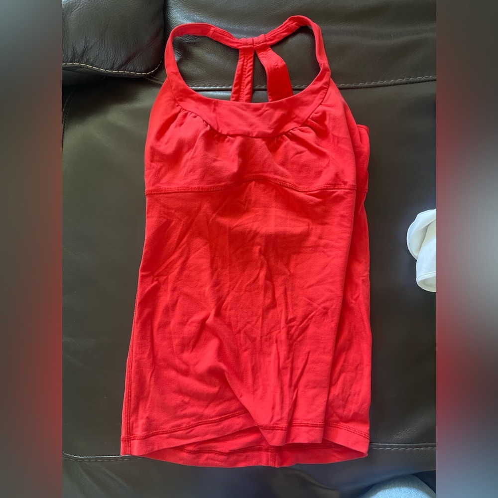 Red Lululemon tank top